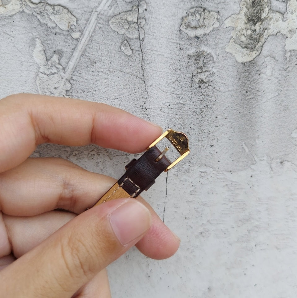 1980s Watch 2000M Gold Accent Leather Watch