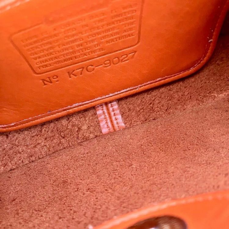 Rare 90s Vintage Old Coach Ergo Mini Satchel – Made in USA (Tangerine)