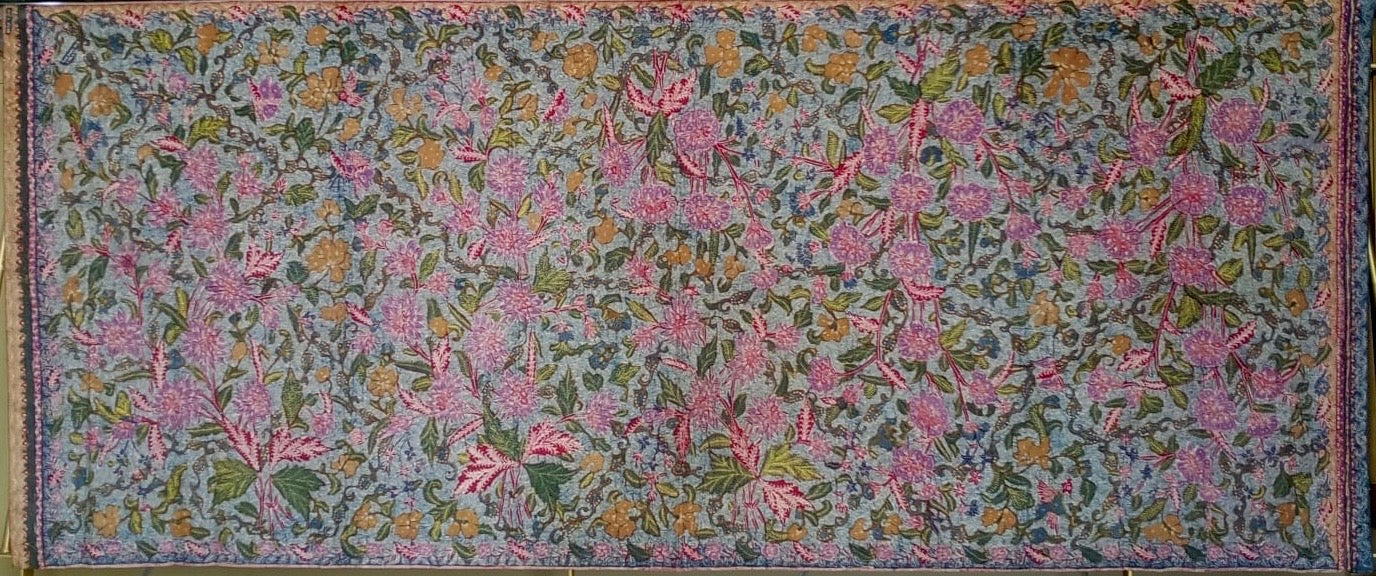 Batik Tulis Tiga Negeri Baby Blue Signed Tjoa Siang Swie