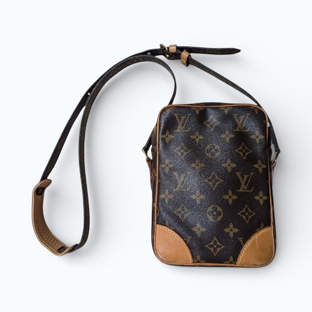 L O U I S V U I T T O N Vintage Monogram Danube Shoulder Bag Crossbody