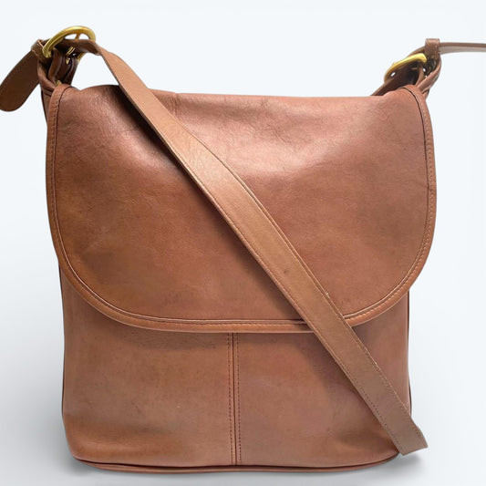 C O A C H Vintage 4996 Leather Shoulder Bag Brown USA Made