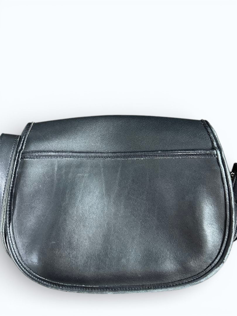 C O A C H Vintage 9954 Leather Shoulder Bag Black Turn-lock USA Made 1996