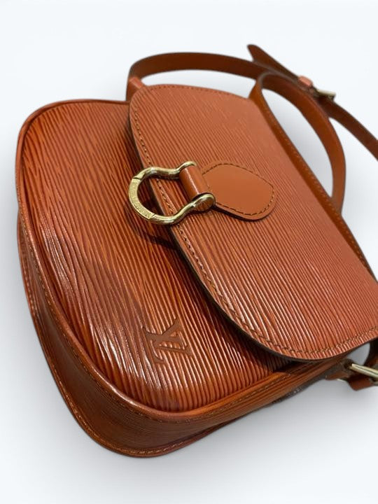 L O U I S V U I T T O N Vintage Epi Leather Saint Cloud Shoulder Bag Black