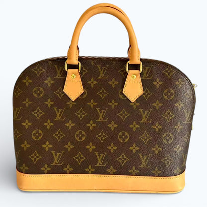 L O U I S V U I T T O N Vintage Monogram Alma PM Handbag Repaired Leather
