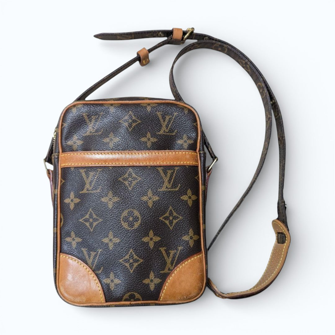 L O U I S V U I T T O N Vintage Monogram Danube Shoulder Bag Crossbody