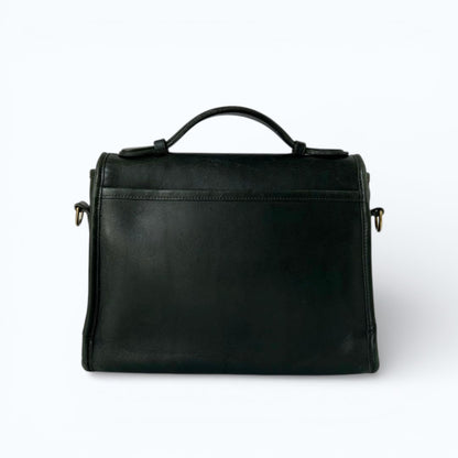 C O A C H Vintage 9870 Court Bag Leather Forest Green USA Made RARE