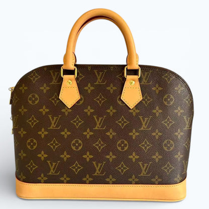 L O U I S V U I T T O N Vintage Monogram Alma PM Handbag Repaired Leather