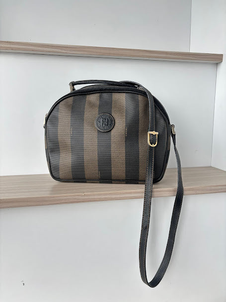 Vintage Fendi Pequin Stripe Crossbody Bag