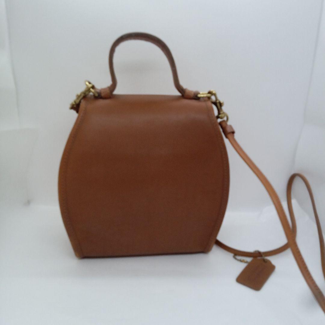C O A C H Vintage 2WAY German Bolt Clap Leather Handbag Tan USA Made