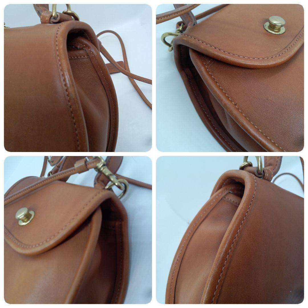 C O A C H Vintage 2WAY German Bolt Clap Leather Handbag Tan USA Made