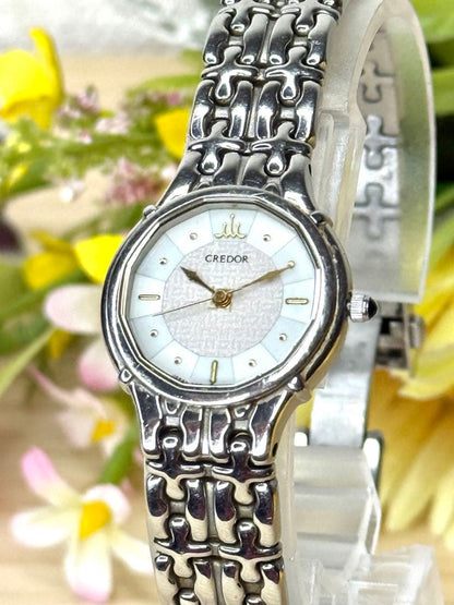 Vintage  S E I K O C R E D O R Dainty Two-Tone Ladies Watch – Minimalist Jewelry Aesthetic