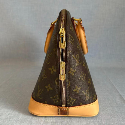 L O U I S V U I T T O N Vintage Monogram Alma PM Handbag Repaired Leather