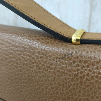 C H R I S T I A N D I O R Vintage Leather Flap Shoulder Bag Brown France