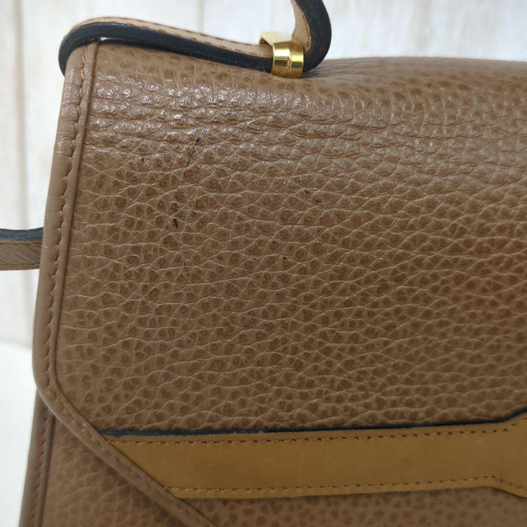 C H R I S T I A N D I O R Vintage Leather Flap Shoulder Bag Brown France