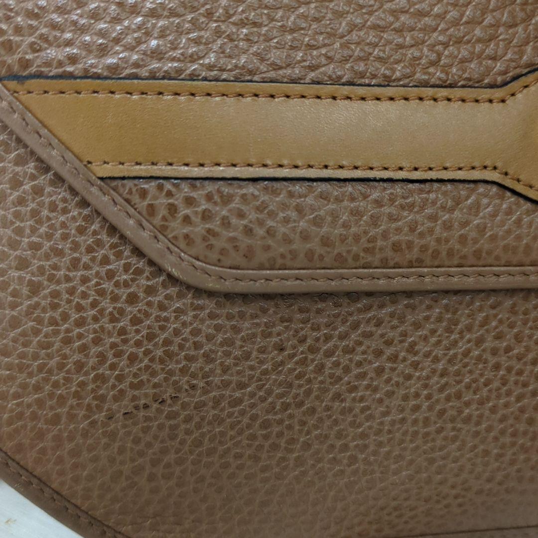 C H R I S T I A N D I O R Vintage Leather Flap Shoulder Bag Brown France