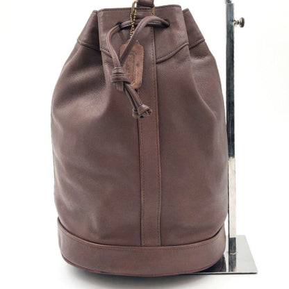C O A C H Vintage Duffle Sac Bucket Shoulder Bag Brown Leather USA Made