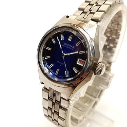 S E I K O Vintage Automatic 17J Blue Dial Date Watch Ref. 2205-0680