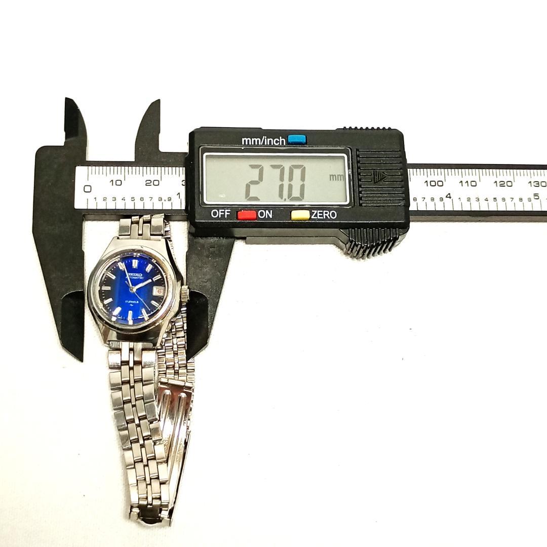S E I K O Vintage Automatic 17J Blue Dial Date Watch Ref. 2205-0680