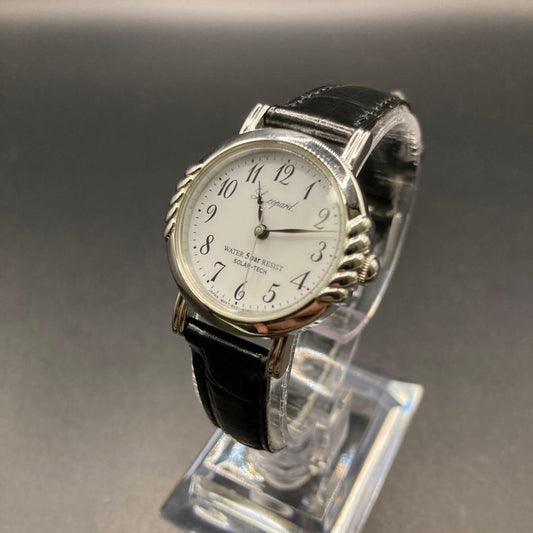 C I T I Z E N Leopard Solar Dress Watch E031-S059216 White Dial Leather Strap Vintage
