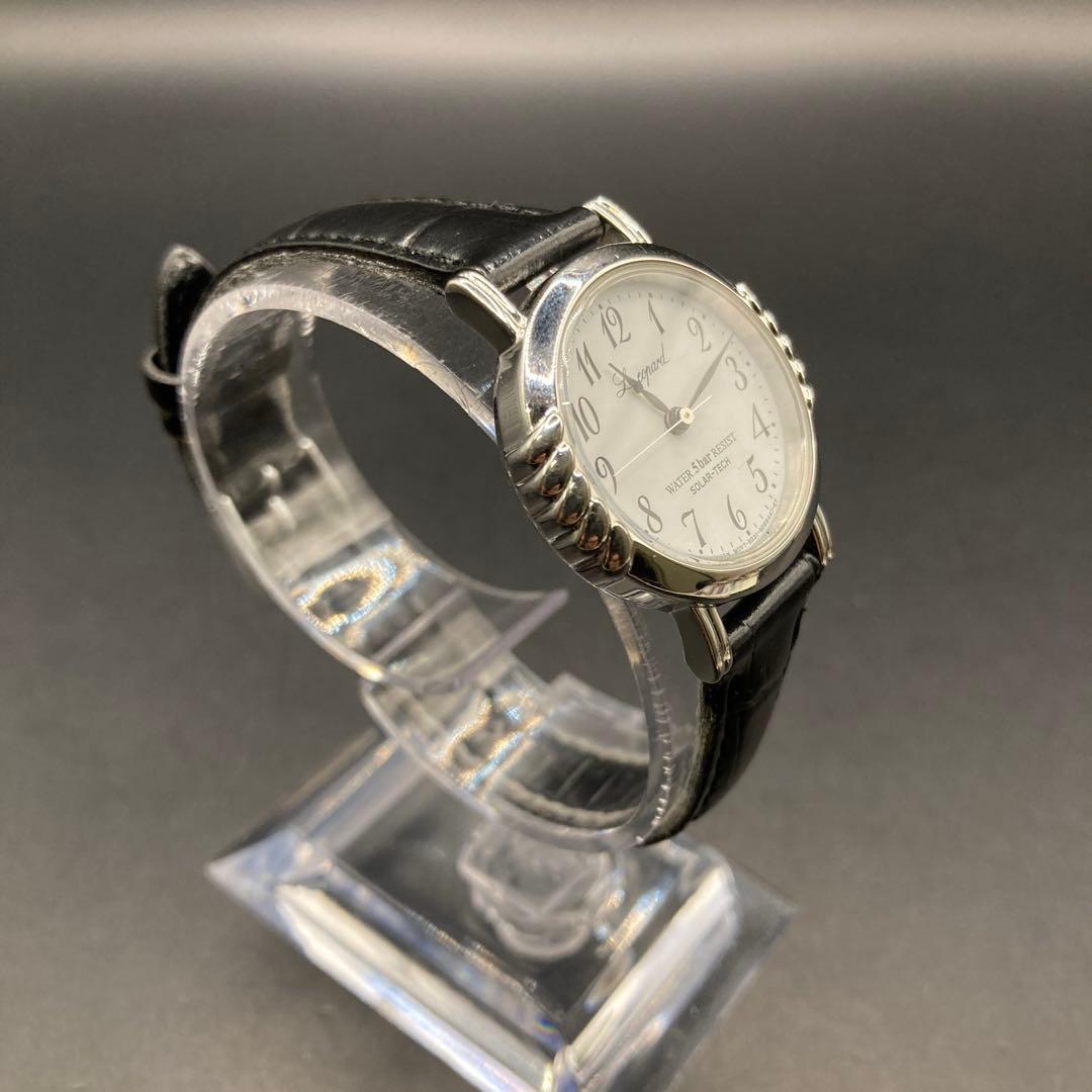 C I T I Z E N Leopard Solar Dress Watch E031-S059216 White Dial Leather Strap Vintage