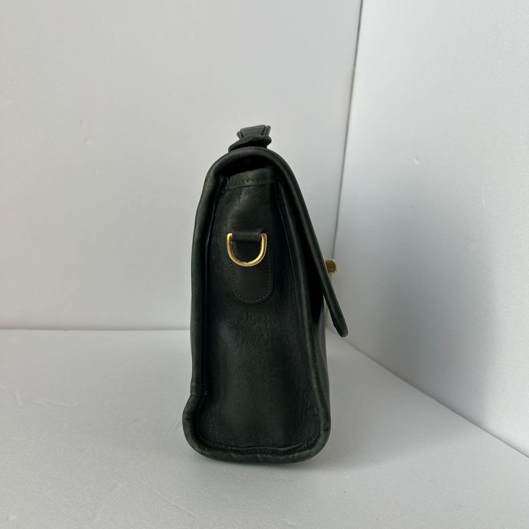 C O A C H Vintage 9870 Court Bag Leather Forest Green USA Made RARE