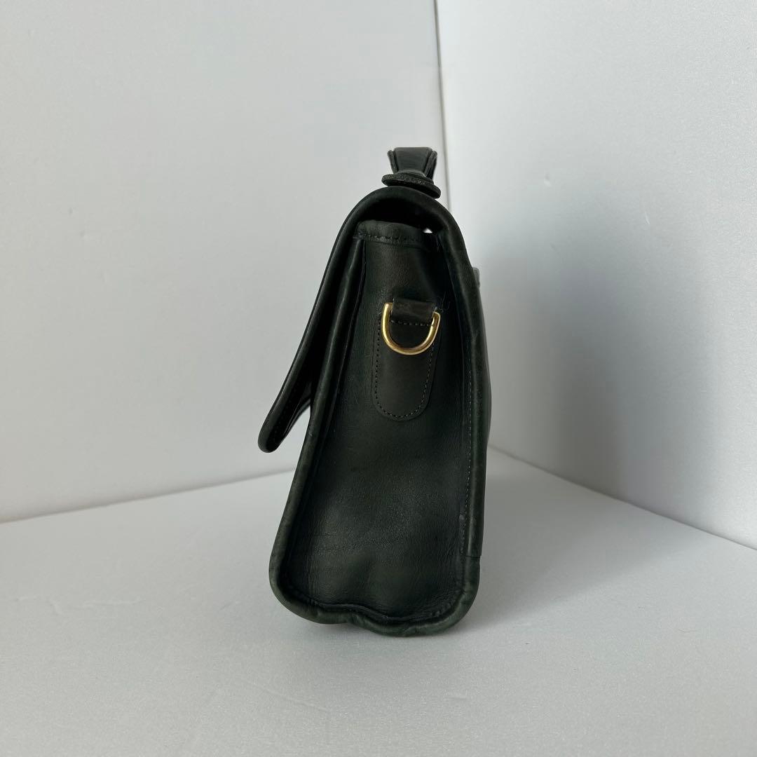 C O A C H Vintage 9870 Court Bag Leather Forest Green USA Made RARE
