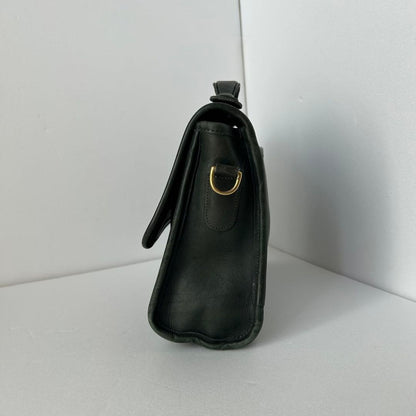 C O A C H Vintage 9870 Court Bag Leather Forest Green USA Made RARE