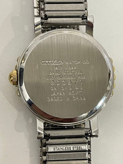 C I T I Z E N Leopard Solar-Tech Ladies Vintage Dress Watch E031 Silver Gold