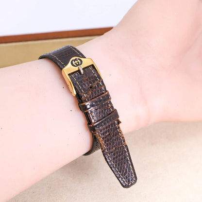 Vintage Gucci 3100 Leather Roman Numeral Watch – Working Condition