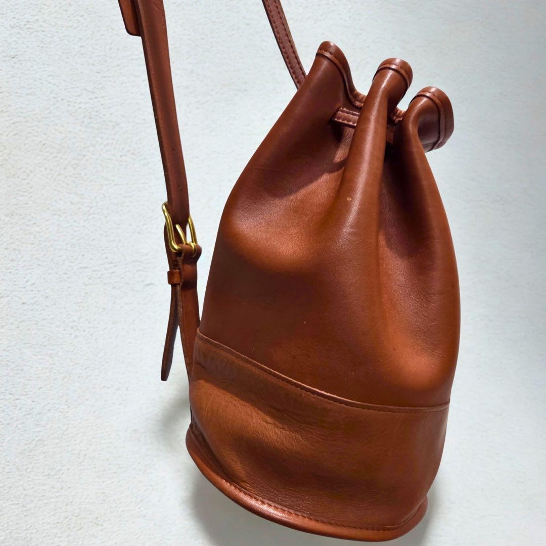 C O A C H Vintage 9984 Leather Bucket Shoulder Bag Brown USA Made