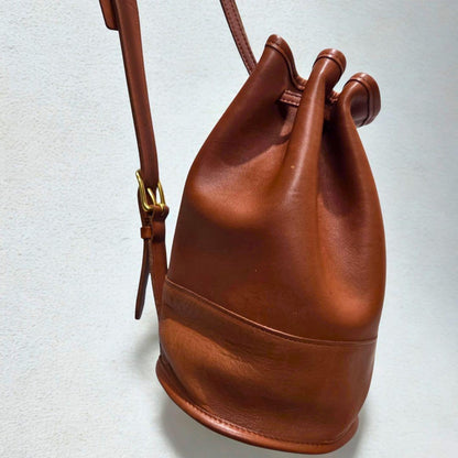 C O A C H Vintage 9984 Leather Bucket Shoulder Bag Brown USA Made