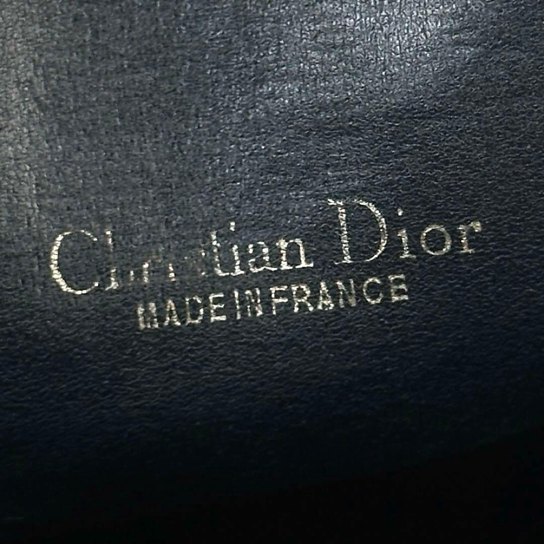 C H R I S T I A N D I O R Vintage Trotter Monogram Canvas 2WAY Shoulder Bag Navy