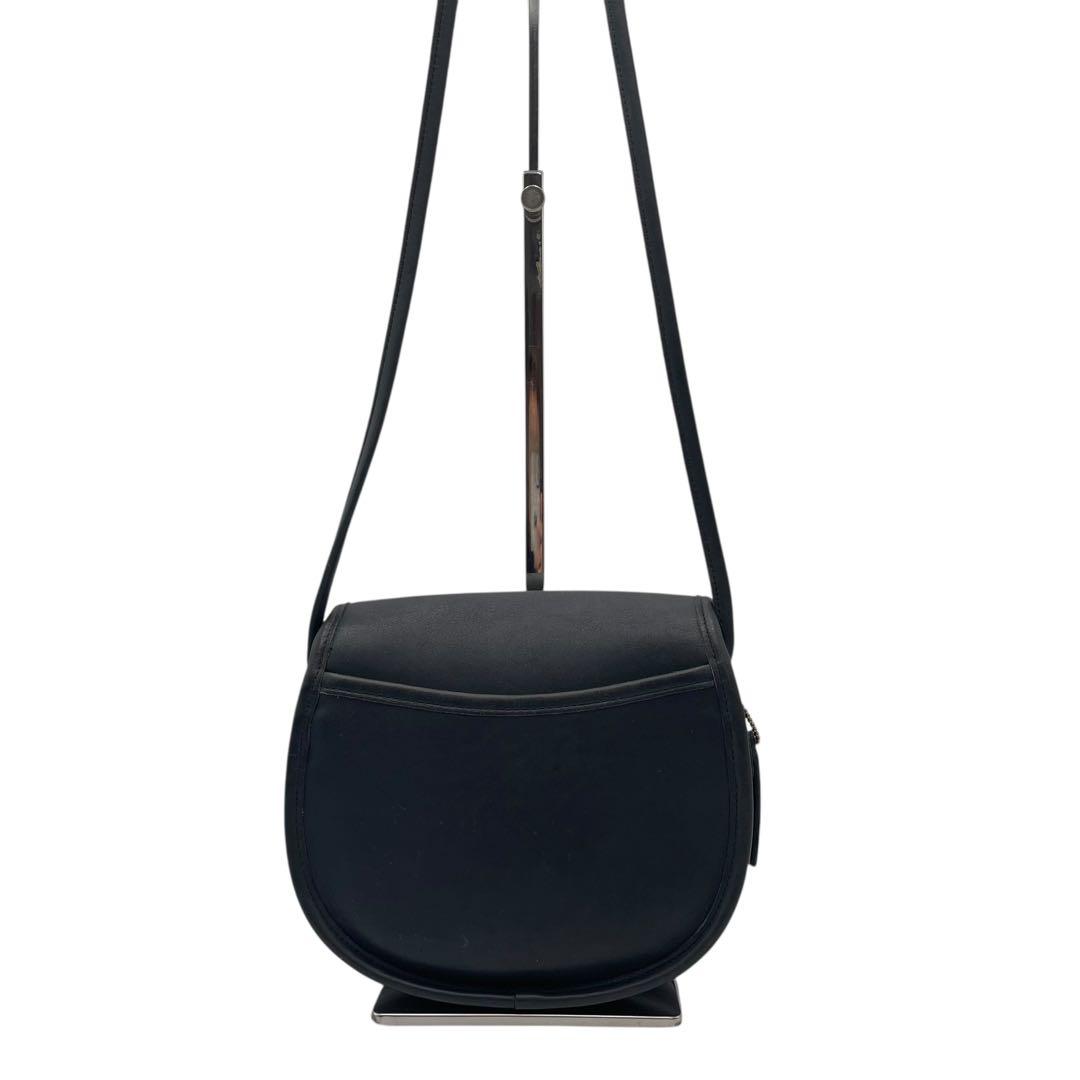 C O A C H Vintage 9923 Leather Shoulder Bag Navy Blue USA Made