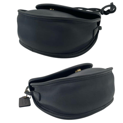 C O A C H Vintage 9923 Leather Shoulder Bag Navy Blue USA Made