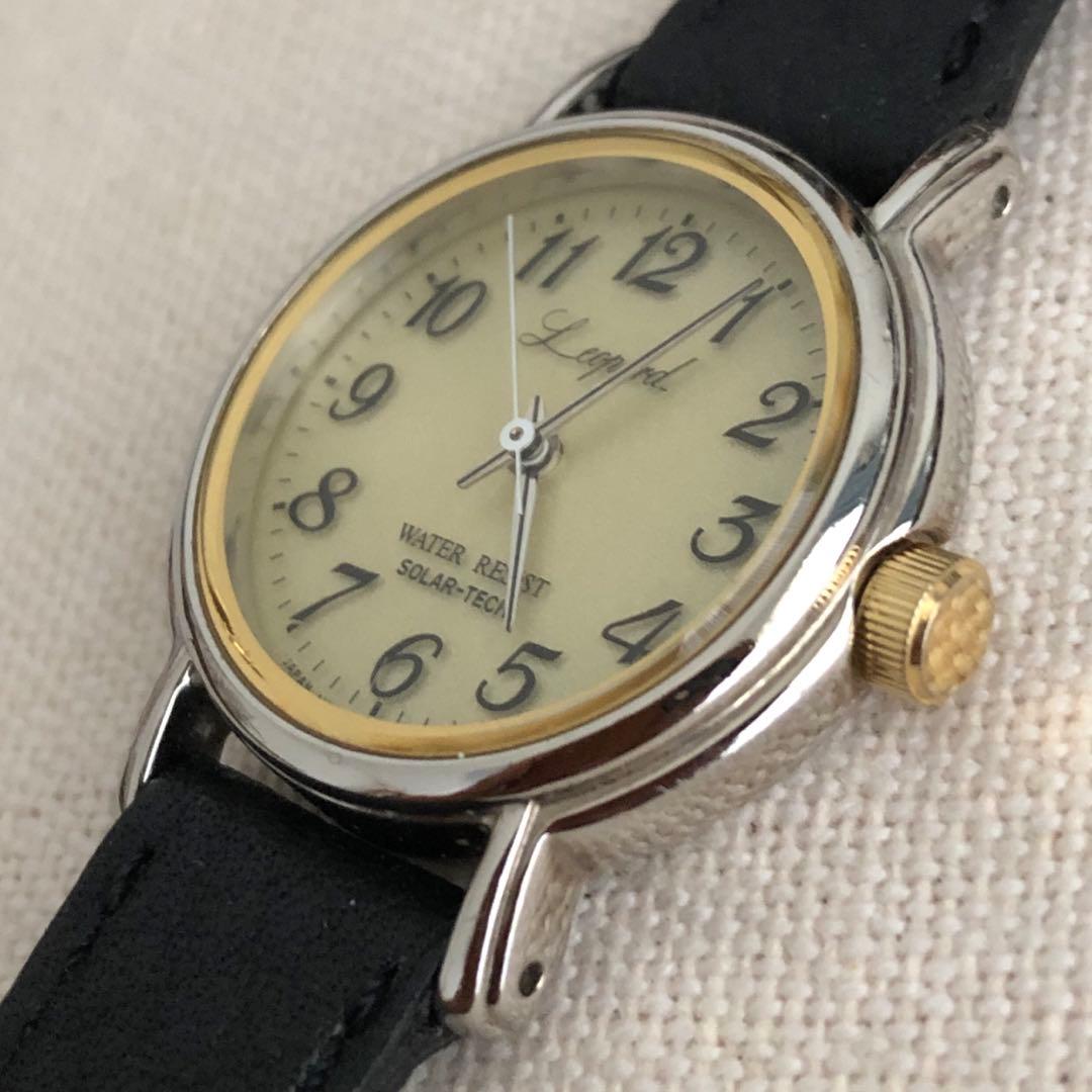 C I T I Z E N Leopard Ladies Solar Quartz Dress Watch E031-S059216 Arabic Dial Vintage
