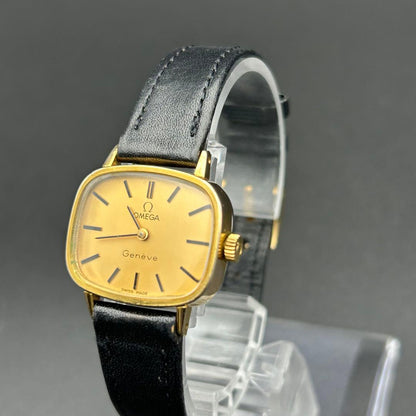 The Perfection of Antique Luxury: Omega Genève Square Gold Manual Wind-Excellent condition