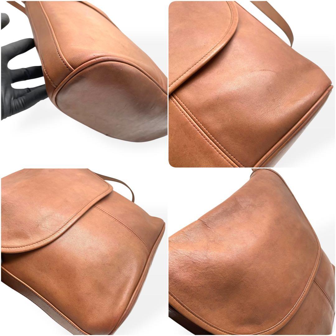 C O A C H Vintage 4996 Leather Shoulder Bag Brown USA Made
