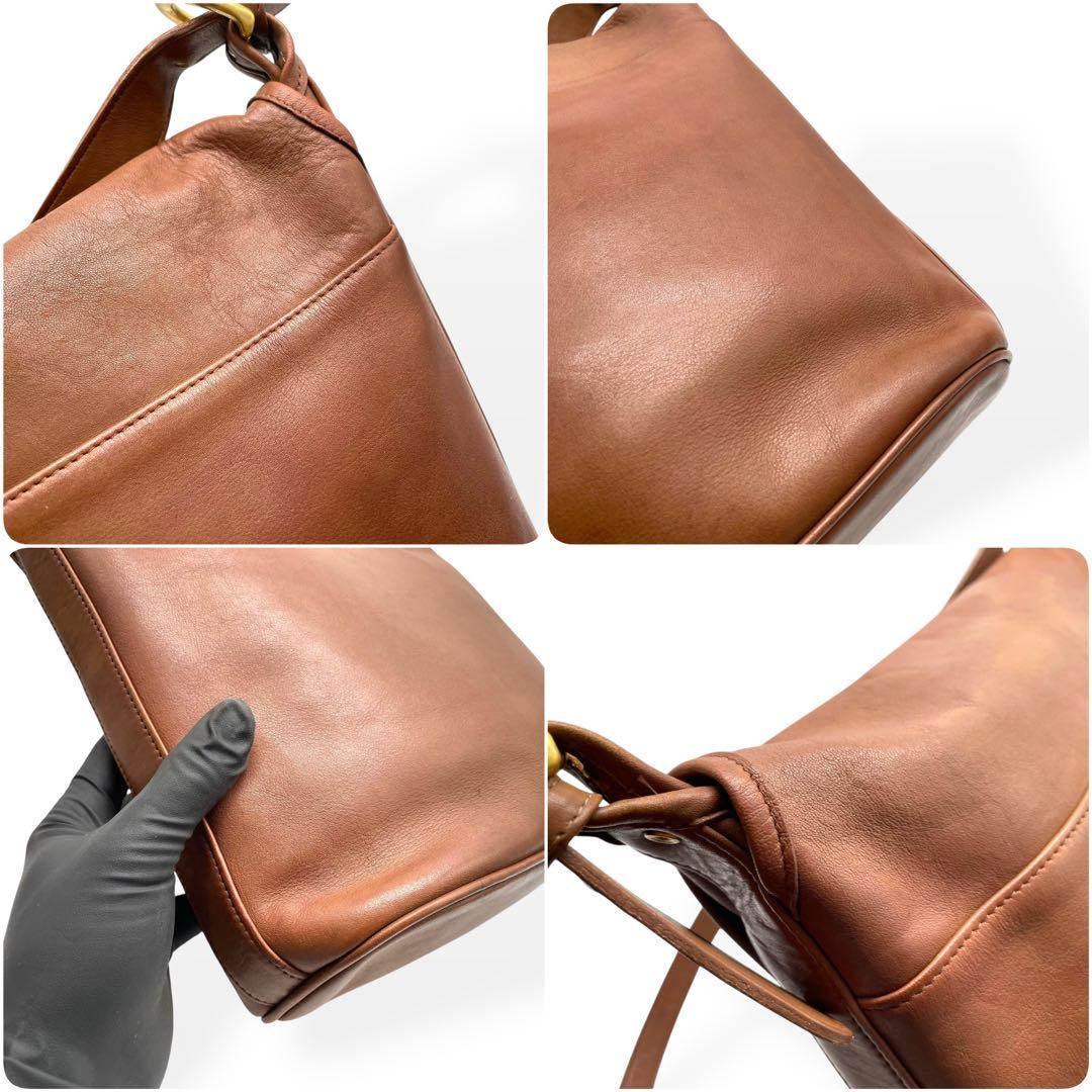 C O A C H Vintage 4996 Leather Shoulder Bag Brown USA Made