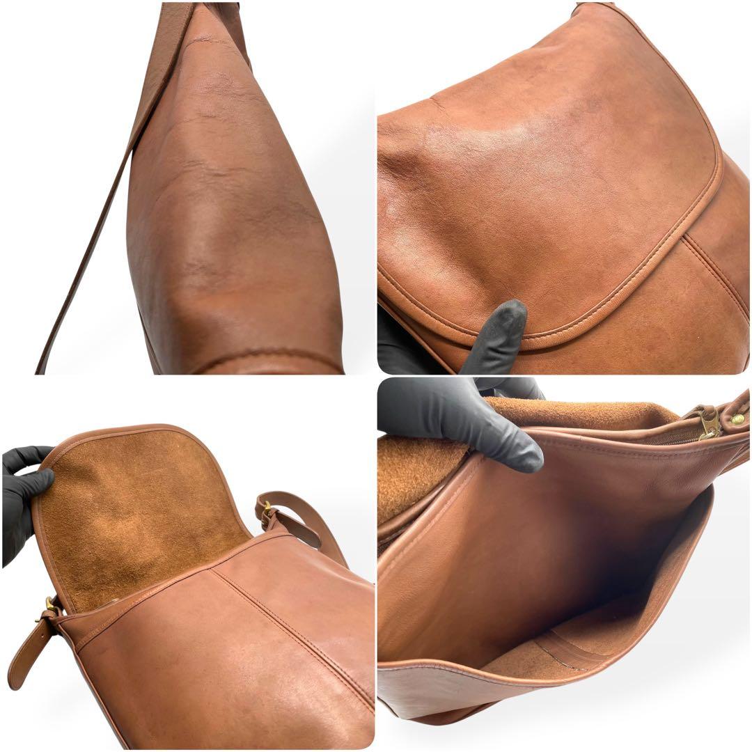 C O A C H Vintage 4996 Leather Shoulder Bag Brown USA Made