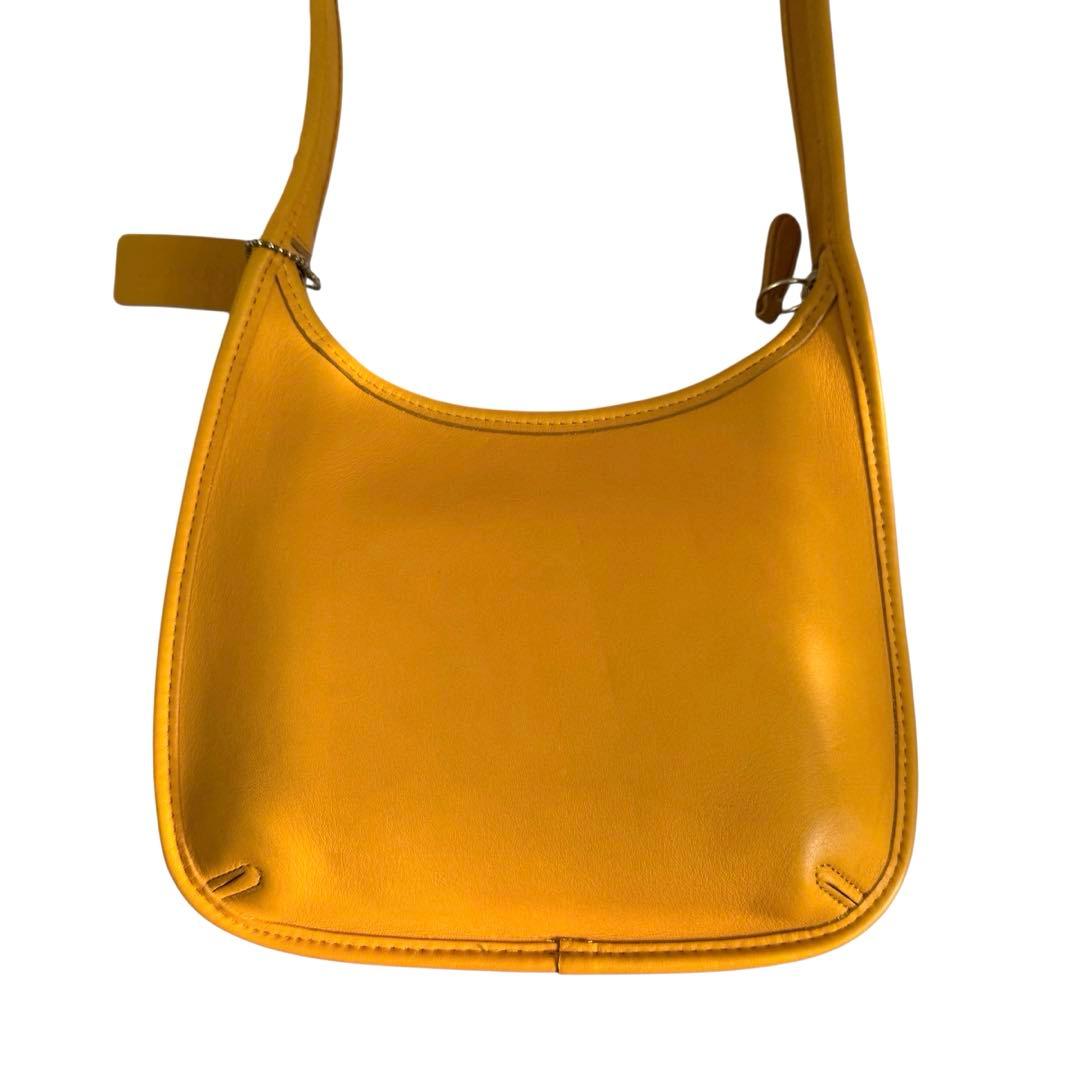 C O A C H Vintage 9020 Ergo Leather Shoulder Bag Mustard Yellow USA Made
