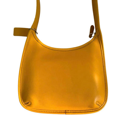 C O A C H Vintage 9020 Ergo Leather Shoulder Bag Mustard Yellow USA Made