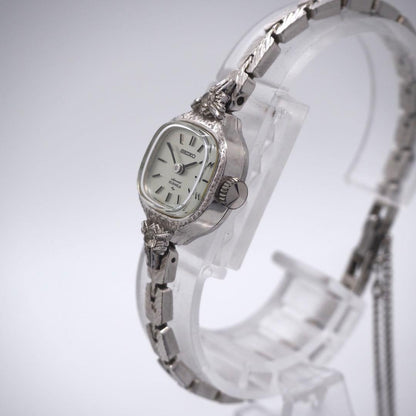 S E I K O Special Vintage Square 2P Diamond Manual Winding Watch 1140-3030