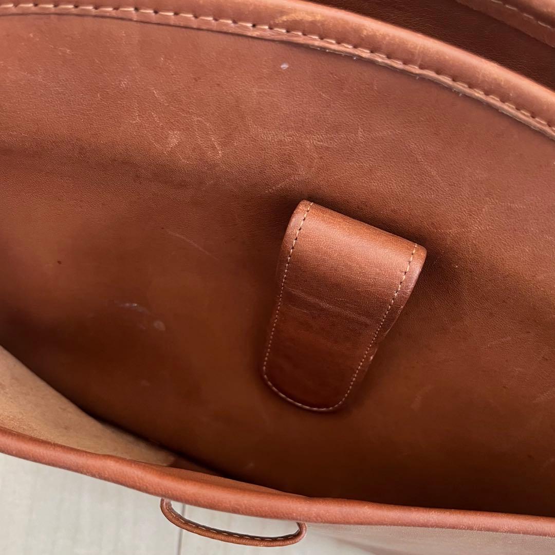 C O A C H Vintage Leather Flap Shoulder Bag Dark Brown USA Made