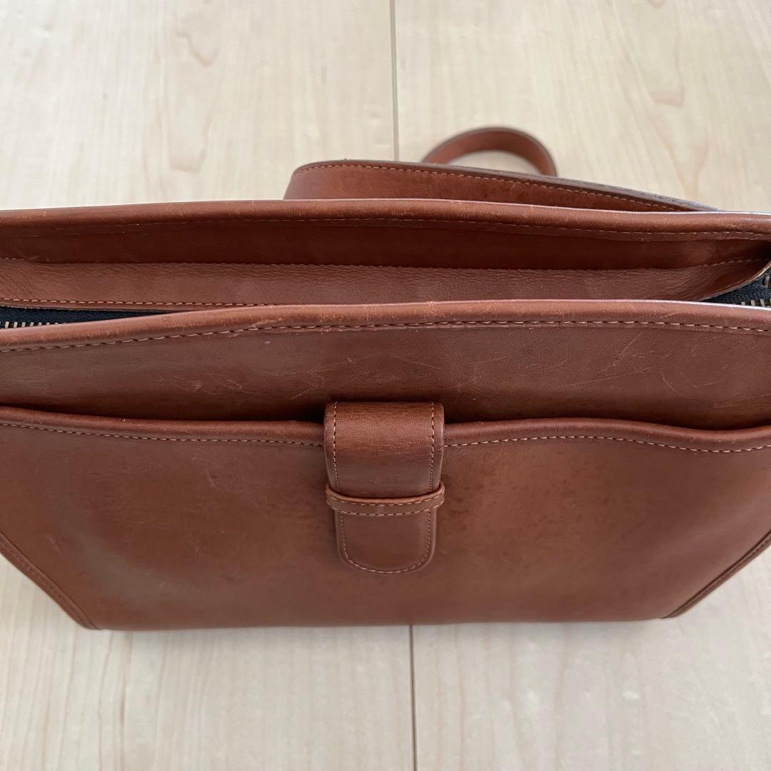C O A C H Vintage Leather Flap Shoulder Bag Dark Brown USA Made