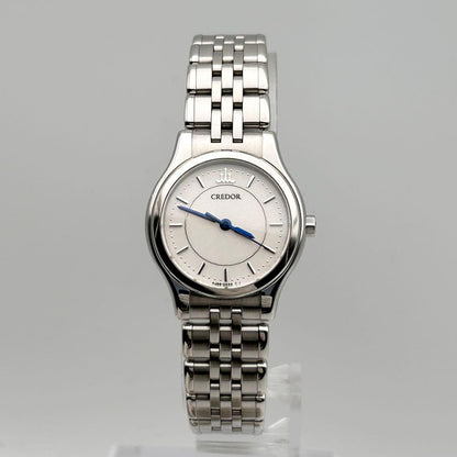 Vintage S E I K O C R E D O R Ladies "Quiet Luxury" Watch – Guilloché Dial - Blued Hands