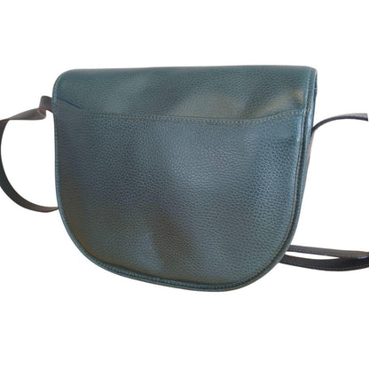 C H R I S T I A N D I O R Vintage CD Logo Smooth Leather Shoulder Bag Green