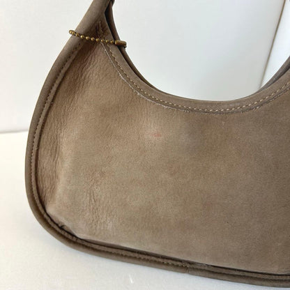 C O A C H Vintage Ergo Mini Satchel Nubuck Leather Handbag Sand 4399 USA Made