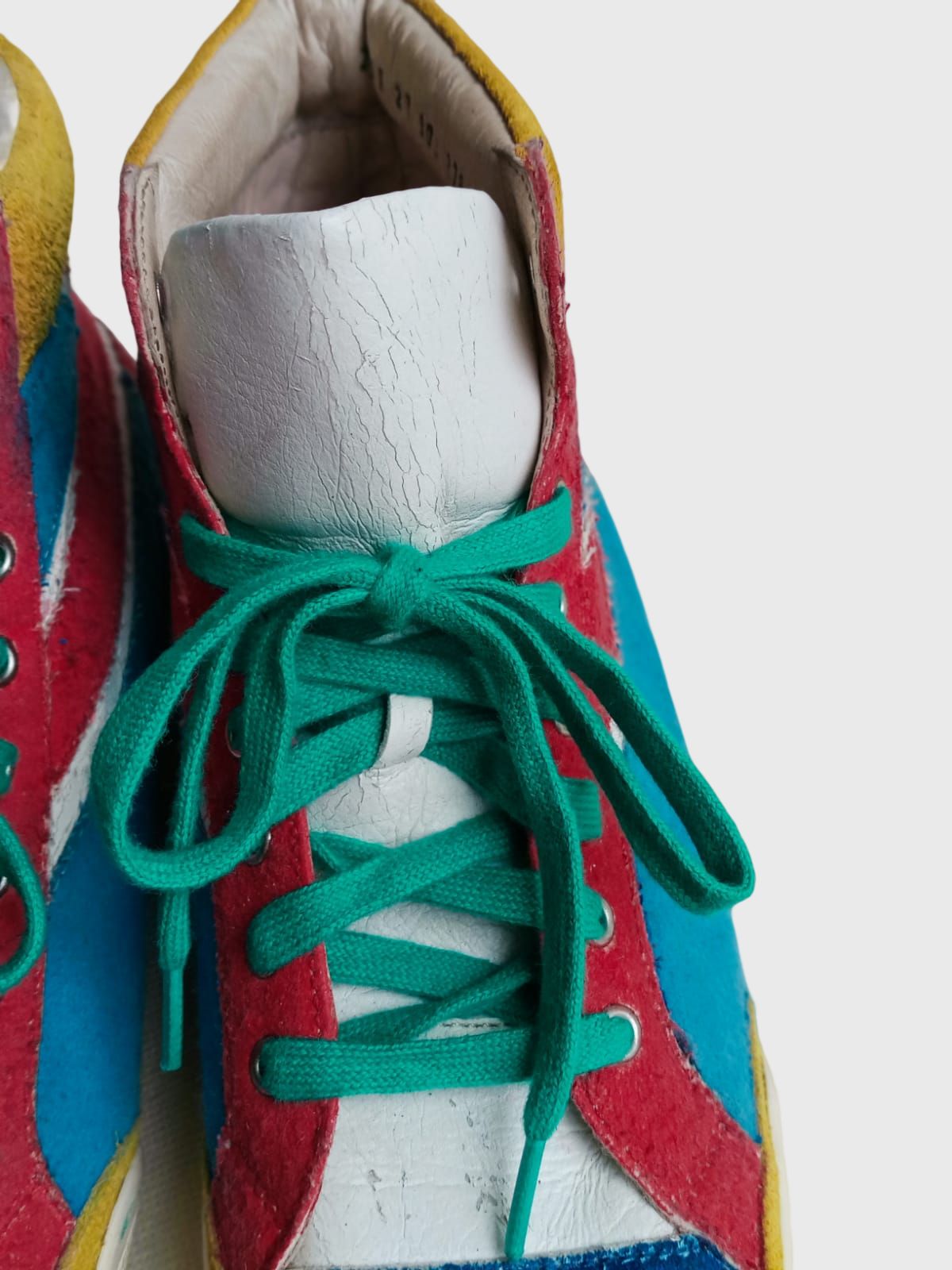 1990s Flag Cotton Blue Sneakers