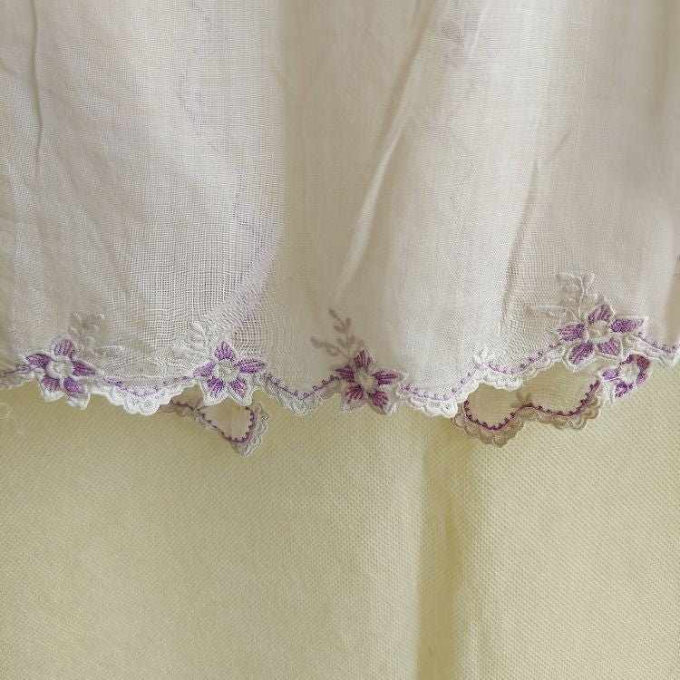 Vintage Simple Chevron Embroidery Encim Kebaya