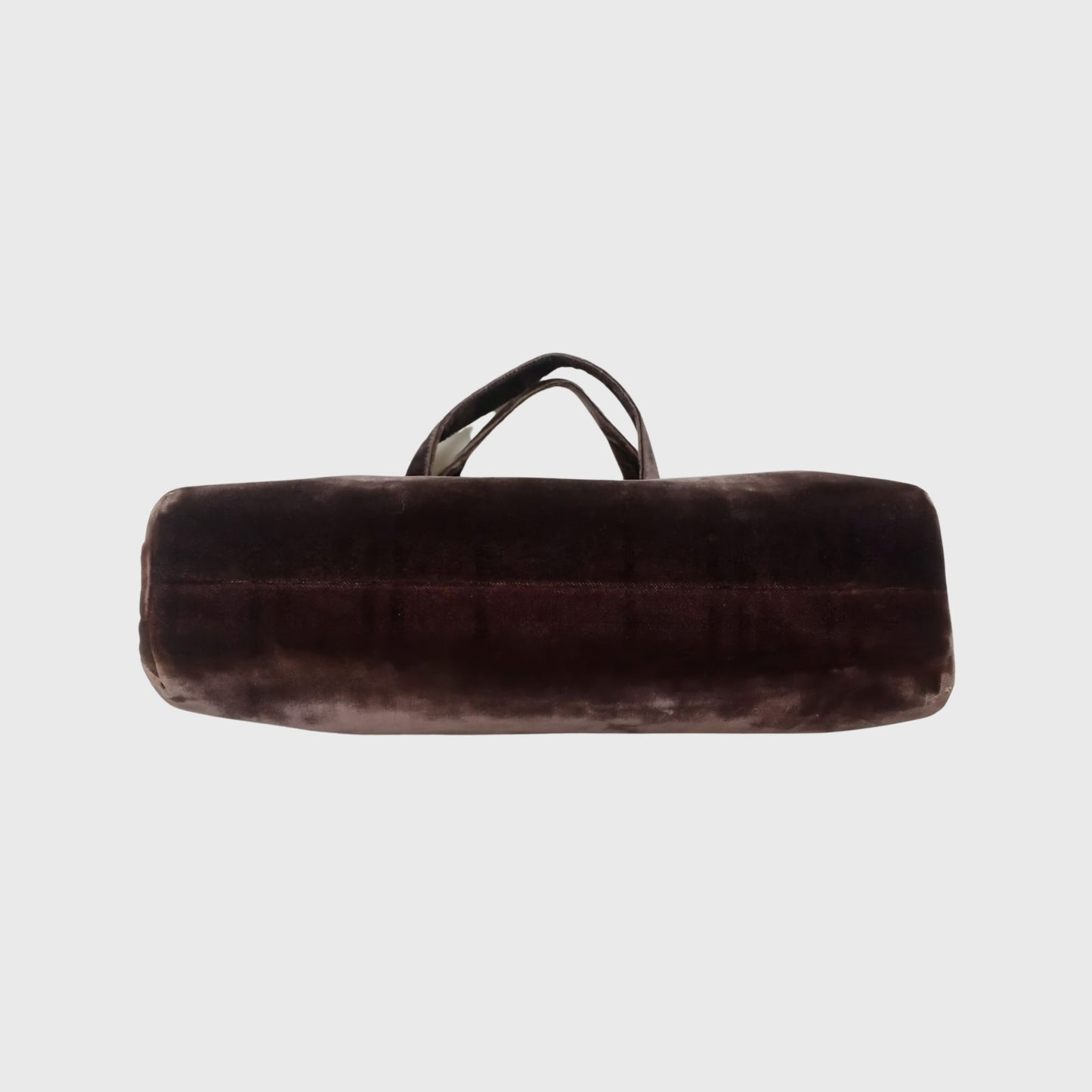 Vintage Mini Tote Brown Velvet Hand Bag